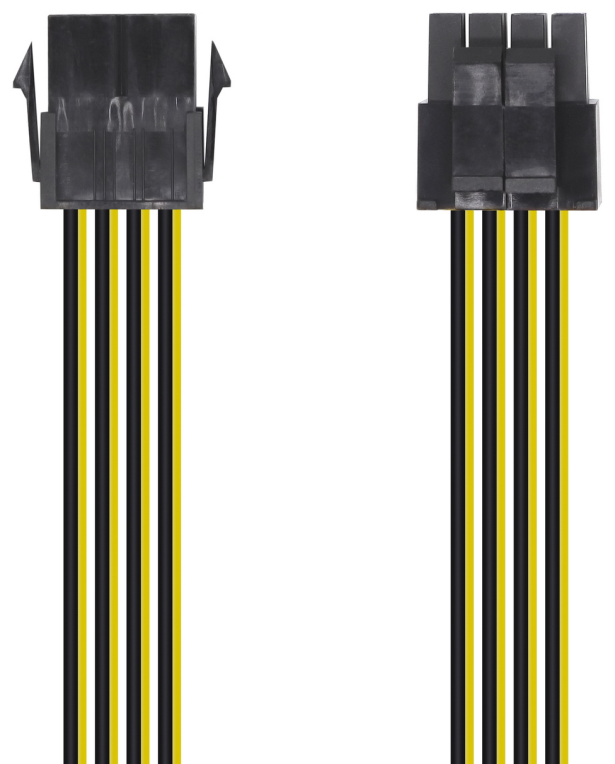 CABLE ALIMENTACION AISENS 8PIN H-4+4PIN M 30CM