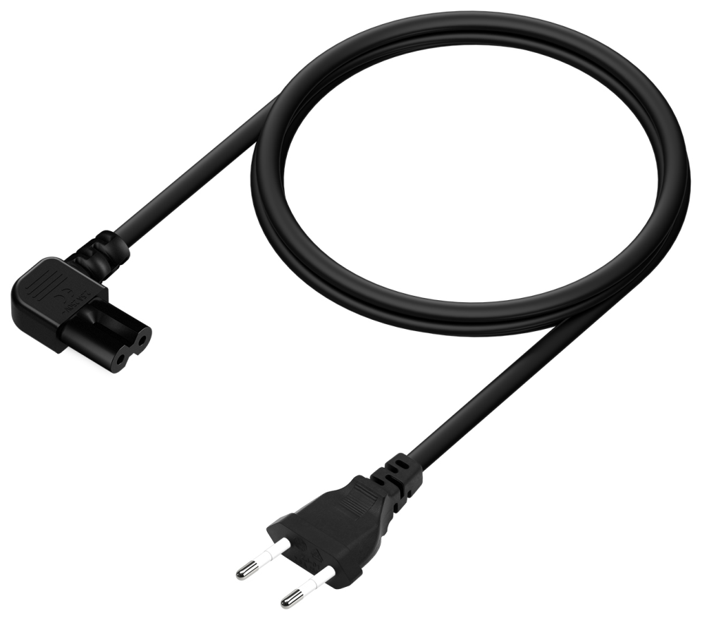 CABLE ALIMENTACION AISENS ACODADO FORMA 8 CEE7/16/M-C7/H 3mts - detalle