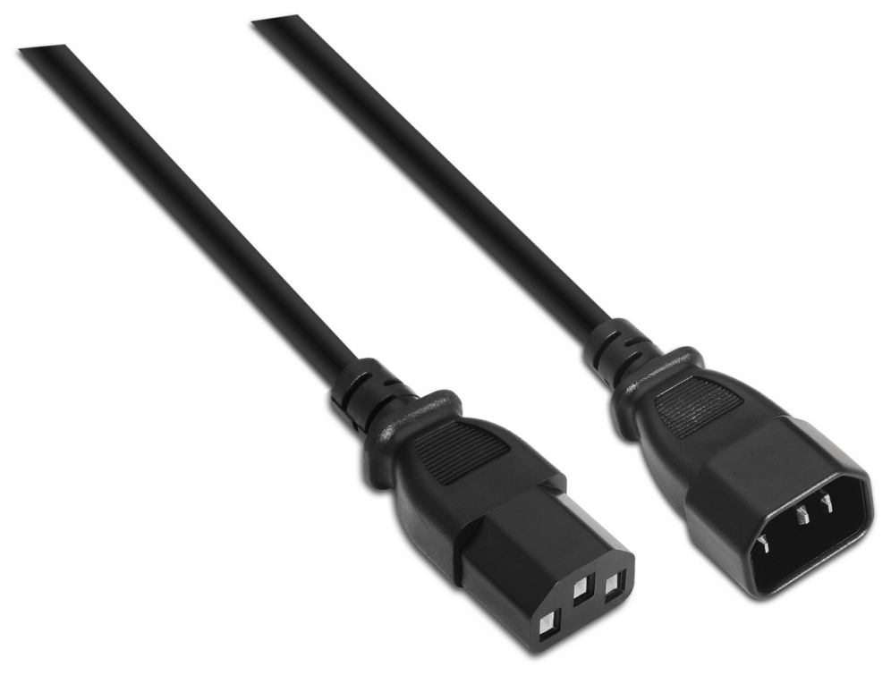 CABLE ALIMENTACION AISENS CPU C13/H-C14/M NEGRO 1,5mts