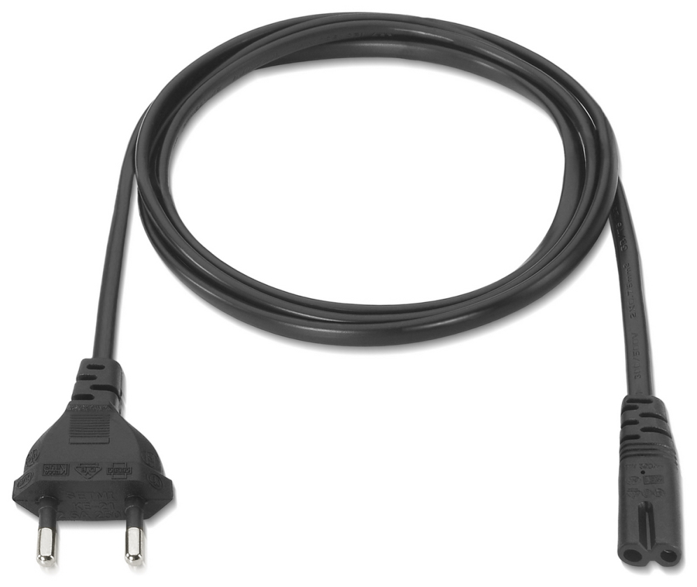 CABLE ALIMENTACION AISENS FORMA 8 CEE7 16 M-C7 H NEGRO 1.5M - detalle