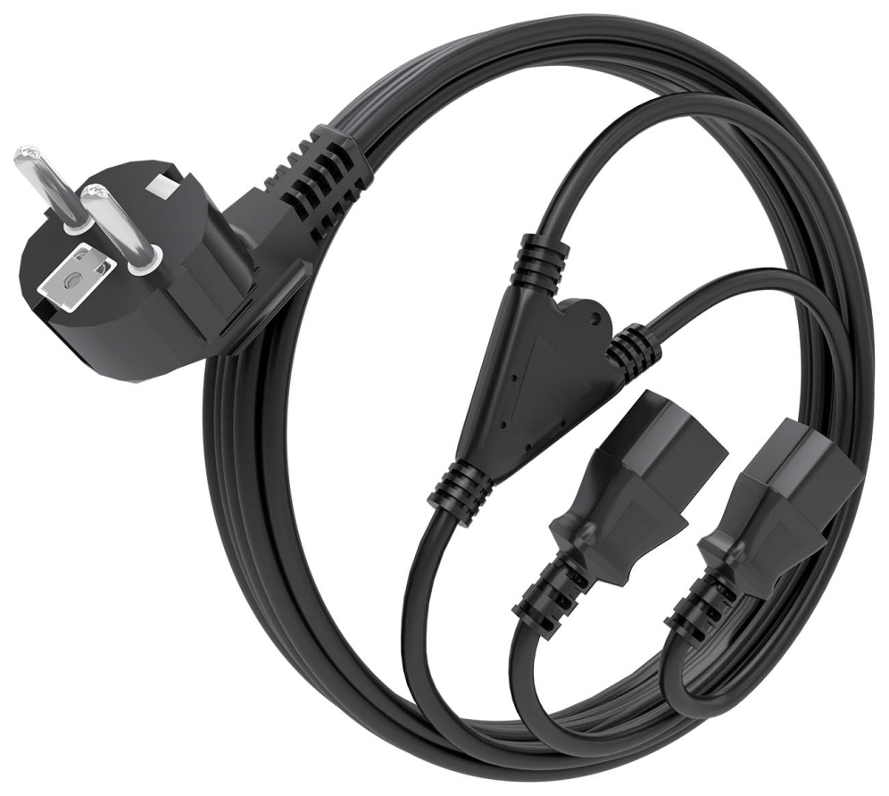 CABLE ALIMENTACION CPU AISENS CEE7/M-2XC13/H NEGRO 3mts - detalle