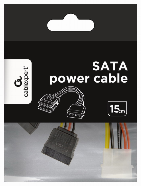 CABLE ALIMENTACION GEMBIRD 2x SATA 0,15M - detalle