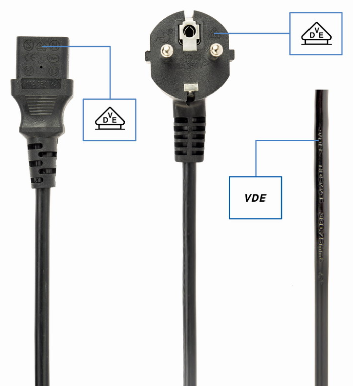 CABLE ALIMENTACION GEMBIRD SCHUKO A C13 5M - detalle
