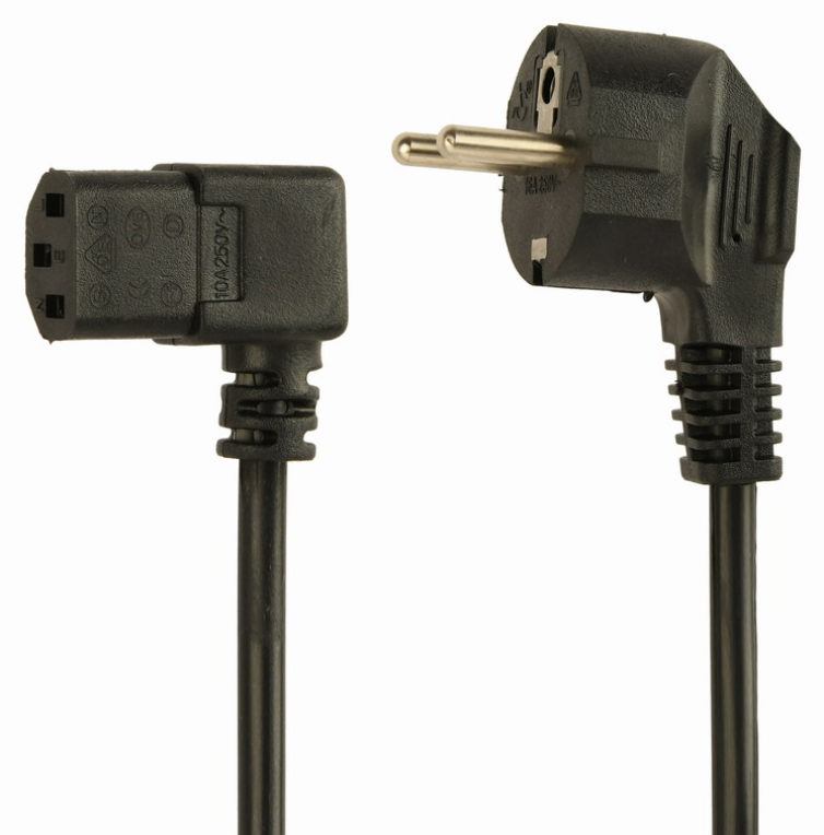 CABLE ALIMENTACION GEMBIRD SCHUKO A C13 90 GRADOS 1,8M