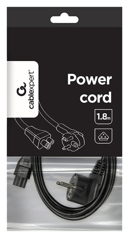 CABLE ALIMENTACION GEMBIRD SCHUKO A C5 1,8M TREBOL - detalle