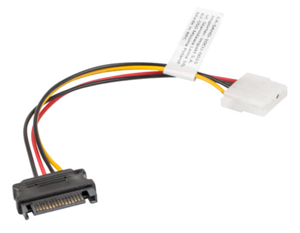 CABLE ALIMENTACION LANBERG MOLEX HEMBRA/SATA MACHO 15CM - detalle