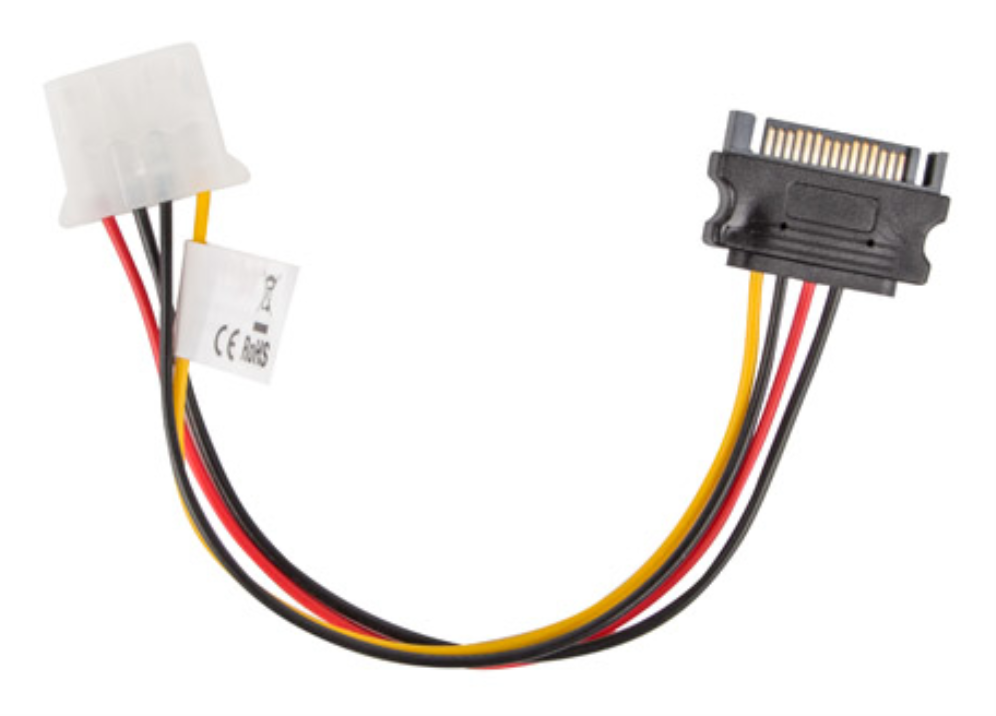 CABLE ALIMENTACION LANBERG MOLEX HEMBRA/SATA MACHO 15CM - detalle