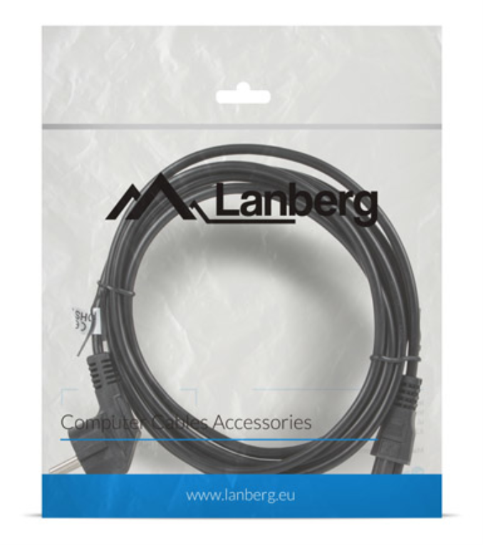 CABLE ALIMENTACION LANBERG VDE CEE 7/7 A IEC 320 C5 3M - detalle