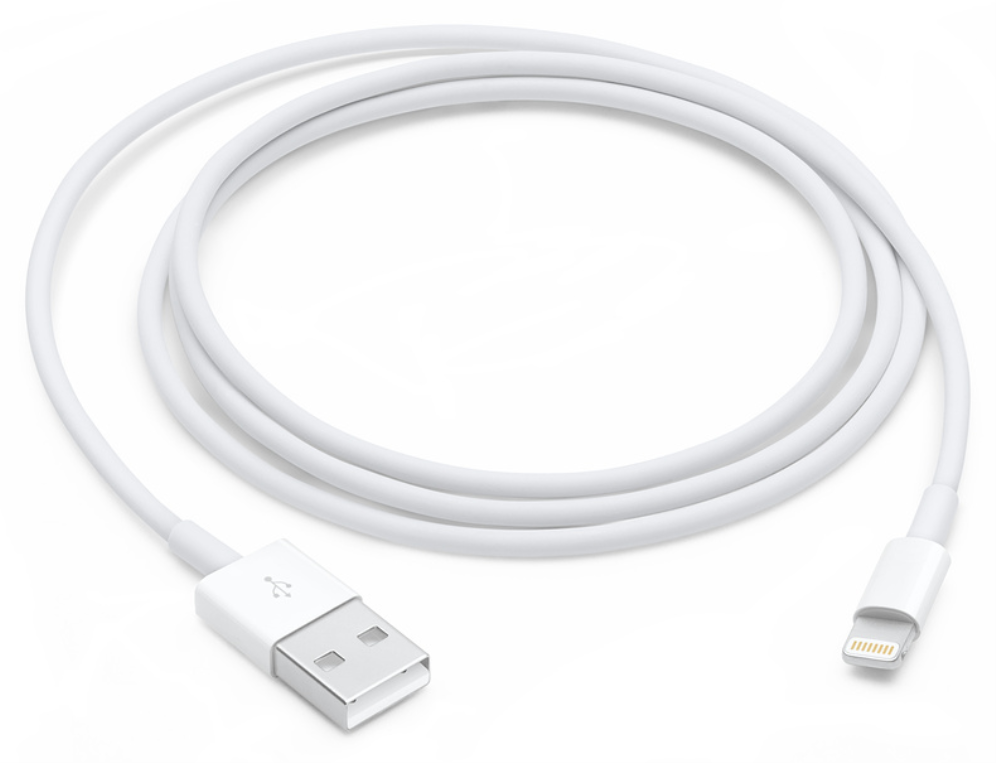CABLE APPLE LIGHTNING TO USB BLANCO 1M