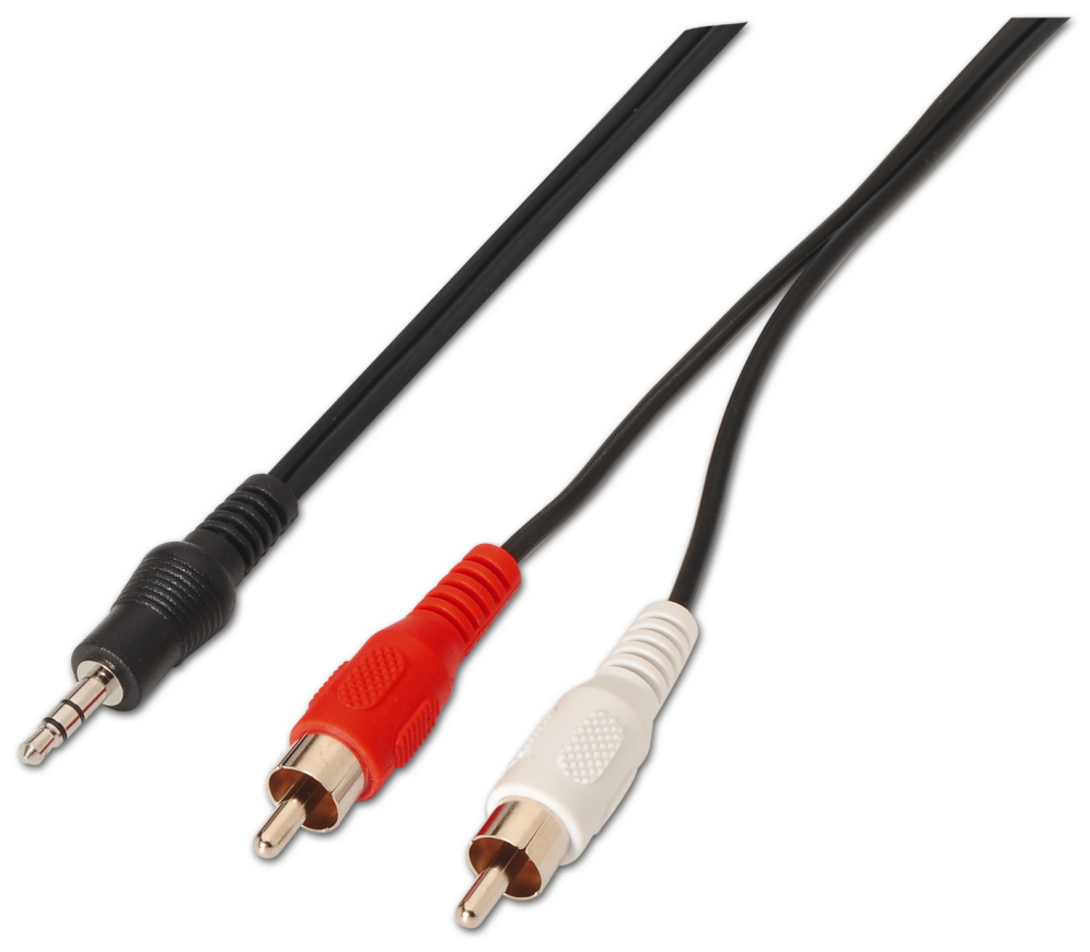 CABLE AUDIO AISENS ESTEREO JACK 3.5 M-2XRCA M NEGRO 1.5M