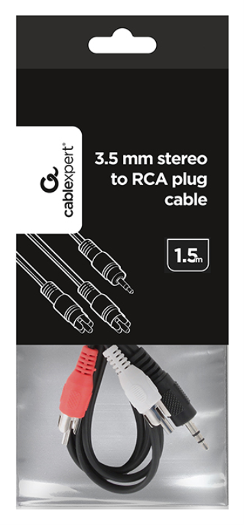 CABLE AUDIO GEMBIRD CONECTOR 3,5MM A RCA 1,5M - detalle