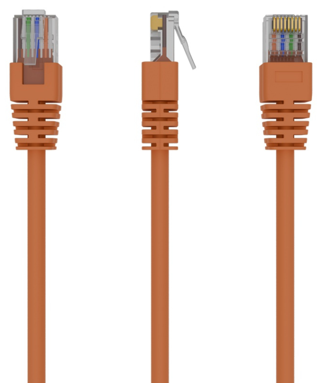 Cable CAT5E UTP moldeado 0,25m Naranja