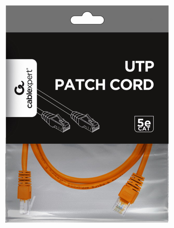 Cable CAT5E UTP moldeado 1m Naranja - detalle