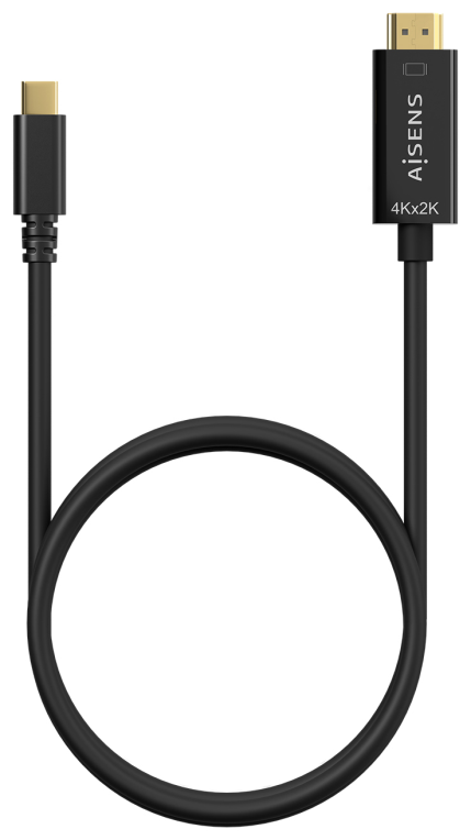 CABLE CONVERSOR AISENS 4K30HZ USB-C/M-HDMI/M NEGRO 1.8M - detalle