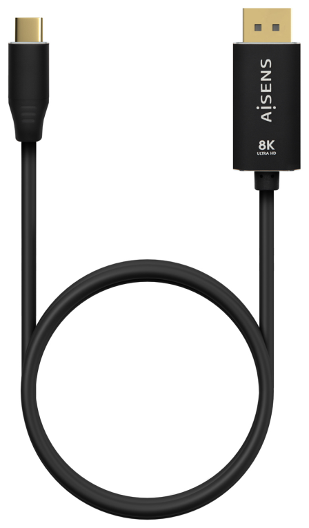 CABLE CONVERSOR AISENS ALUMINIO USB-C A DISPLAYPORT 8K60HZ 0.8M - detalle