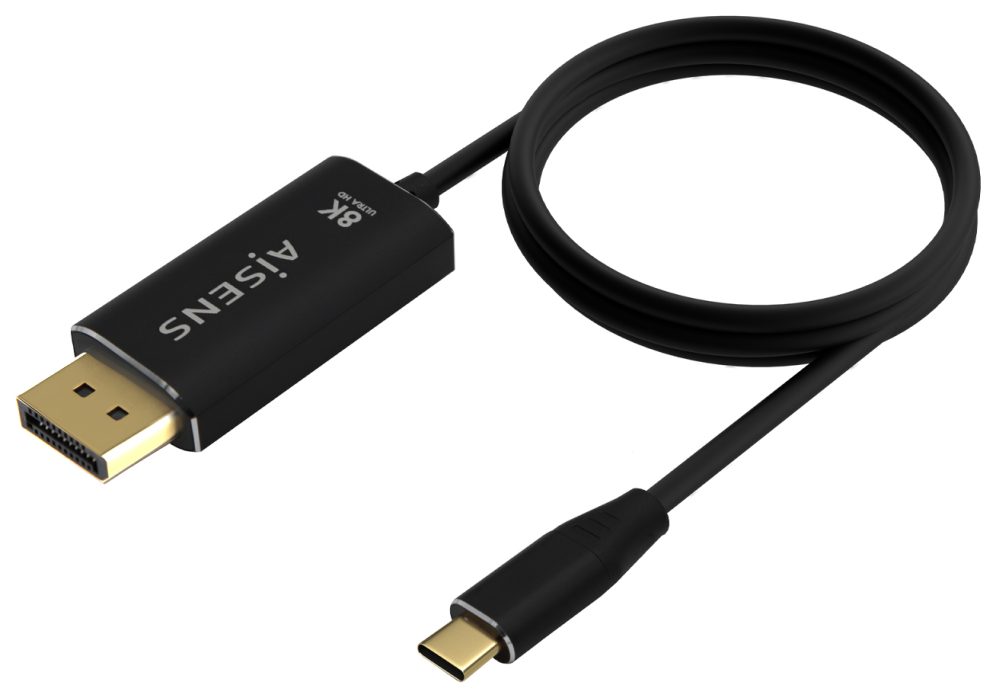 CABLE CONVERSOR AISENS ALUMINIO USB-C A DISPLAYPORT 8K60HZ 0.8M - detalle