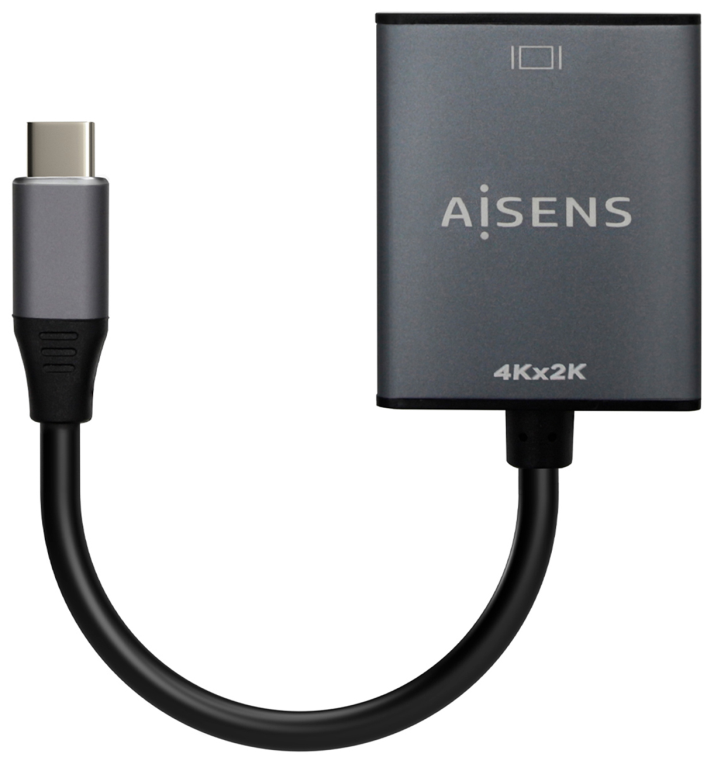 CABLE CONVERSOR AISENS ALUMINIO USB-C A HDMI 4K30HZ GRIS 15CM - detalle
