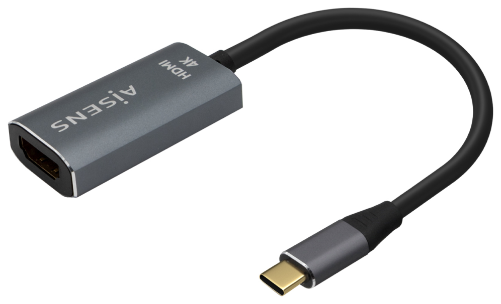 CABLE CONVERSOR AISENS ALUMINIO USB-C A HDMI 4K60HZ GRIS 15CM