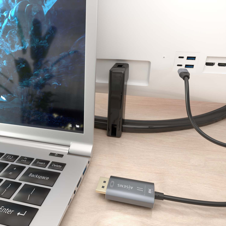 CABLE CONVERSOR AISENS BIDIRECCION USB-C A DISPLAYPORT 8K@60HZ 1.8M - detalle
