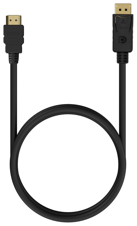 CABLE CONVERSOR AISENS DISPLAYPORT A HDMI DP/M-HDMI/M NEGRO 0.5M - detalle