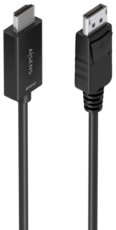 CABLE CONVERSOR AISENS DISPLAYPORT/M A HDMI/M 4K@60HZ NEGRO 2.0M