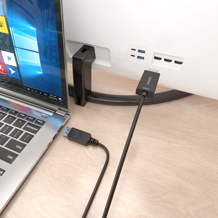 CABLE CONVERSOR AISENS DISPLAYPORT/M A HDMI/M 4K@60HZ NEGRO 2.0M - detalle