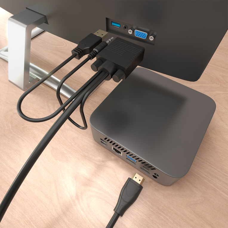 CABLE CONVERSOR AISENS HDMI A/M A SVGA/M+JACK 3.5/M+USB-A/M 1.5M - detalle
