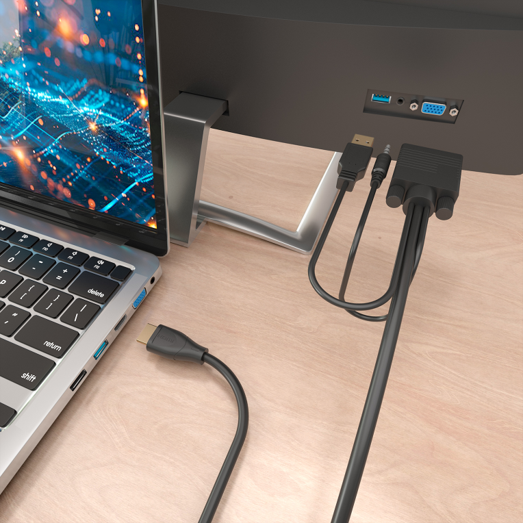 CABLE CONVERSOR AISENS HDMI A/M A SVGA/M+JACK 3.5/M+USB-A/M 2M - detalle