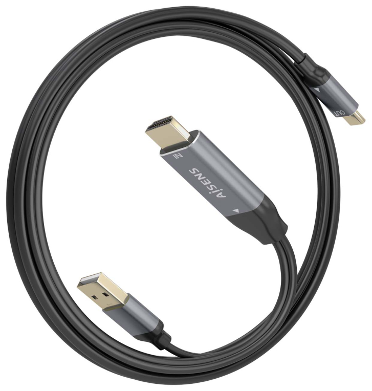 CABLE CONVERSOR AISENS HDMI V2.0 A USB-C 4K@60HZ 1.8M NEGRO - detalle