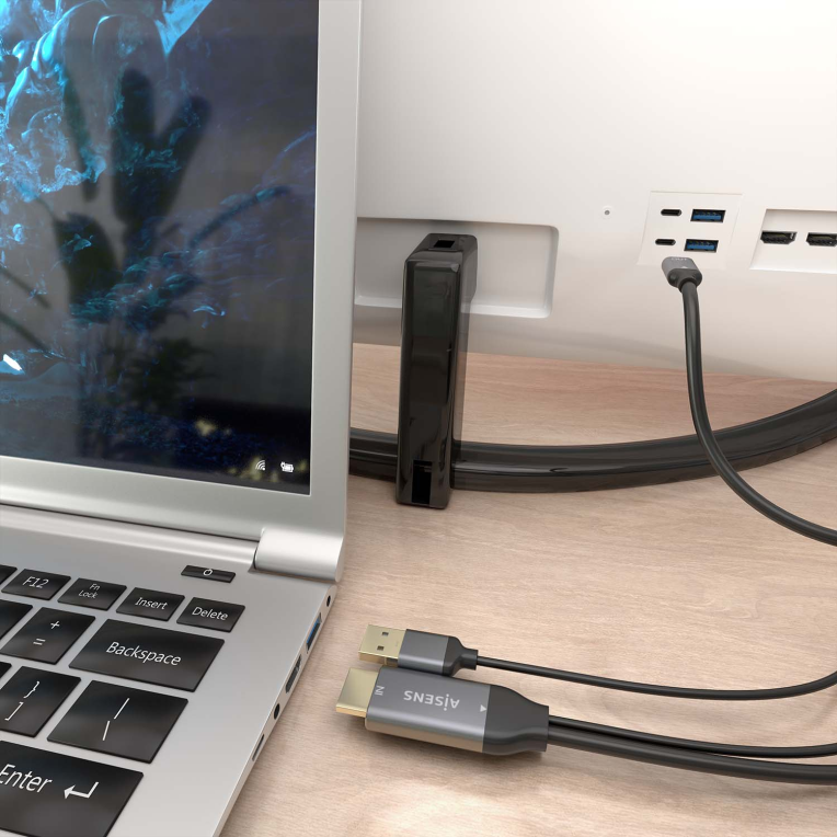 CABLE CONVERSOR AISENS HDMI V2.0 A USB-C 4K@60HZ 1.8M NEGRO - detalle
