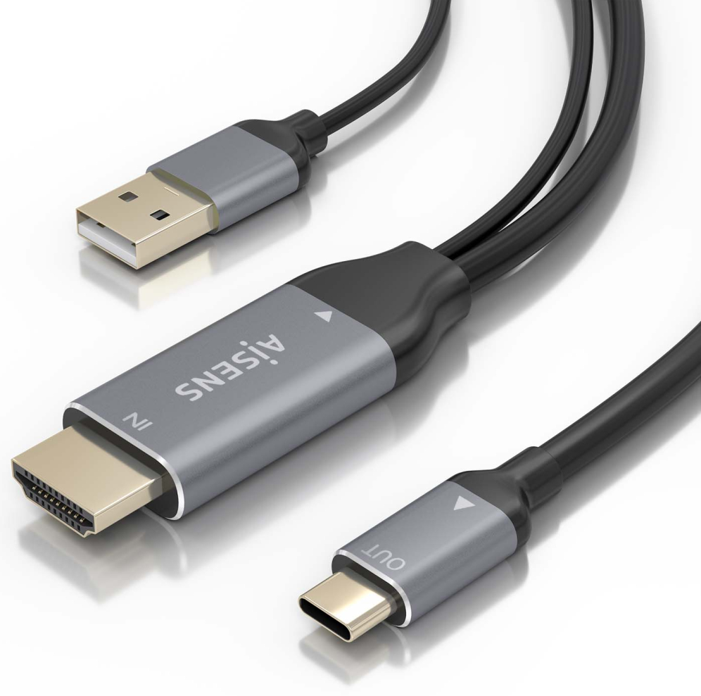 CABLE CONVERSOR AISENS HDMI V2.0 A USB-C 4K@60HZ 1.8M NEGRO - detalle