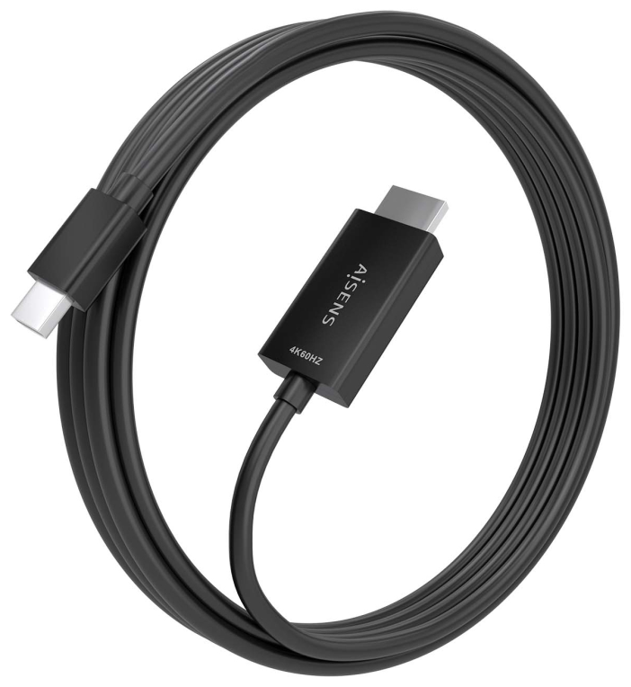 CABLE CONVERSOR AISENS MINI DP/M A HDMI/M 4K@60HZ NEGRO 3.0M - detalle