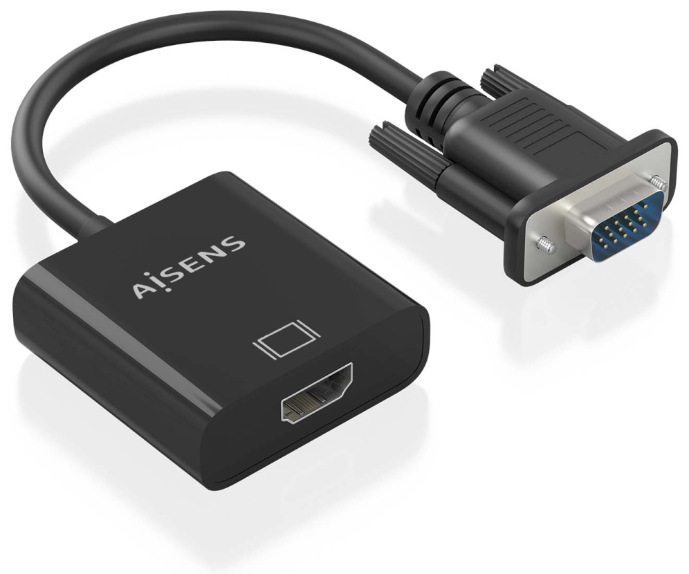 CABLE CONVERSOR AISENS SVGA/M+JACK 3.5/H+USB MICROB/H A HDMI A/H 20CM - detalle
