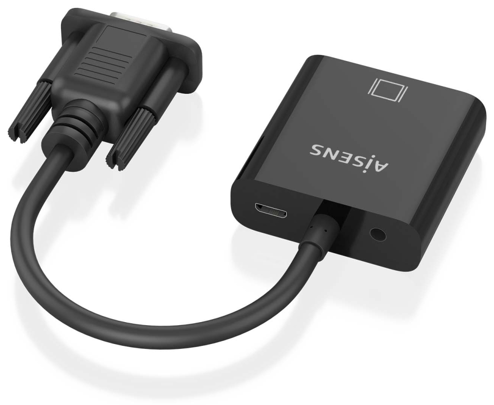 CABLE CONVERSOR AISENS SVGA/M+JACK 3.5/H+USB MICROB/H A HDMI A/H 20CM - detalle