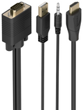 CABLE CONVERSOR AISENS SVGA/M+JACK 3.5/M+USB-A/M A HDMI A/M 1M