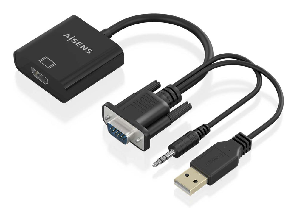 AISENS A115-0872 adaptador de cable de vídeo 0.2 m HDMI tipo A (Estándar) VGA (D-Sub) + 3.5mm + USB Type-A