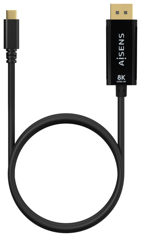 CABLE CONVERSOR AISENS USB-C A DISPLAYPORT 8K60HZ NEGRO 0.8M - detalle