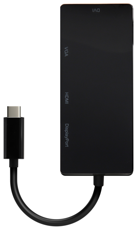 CABLE CONVERSOR AISENS USB-C A DISPLAYPORT/DVI/HDMI/VGA NEGRO 15CM - detalle