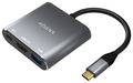 CABLE CONVERSOR AISENS USB-C A HDMI/USB-C PD/USB 3.0 TIPO-A GRIS 15CM