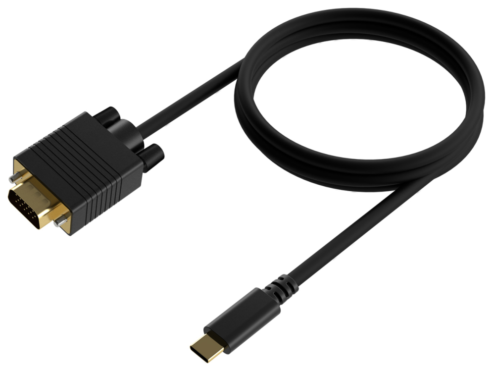 CABLE CONVERSOR AISENS USB-C A VGA USB-C/M-HDB15/M NEGRO 0.8M - detalle