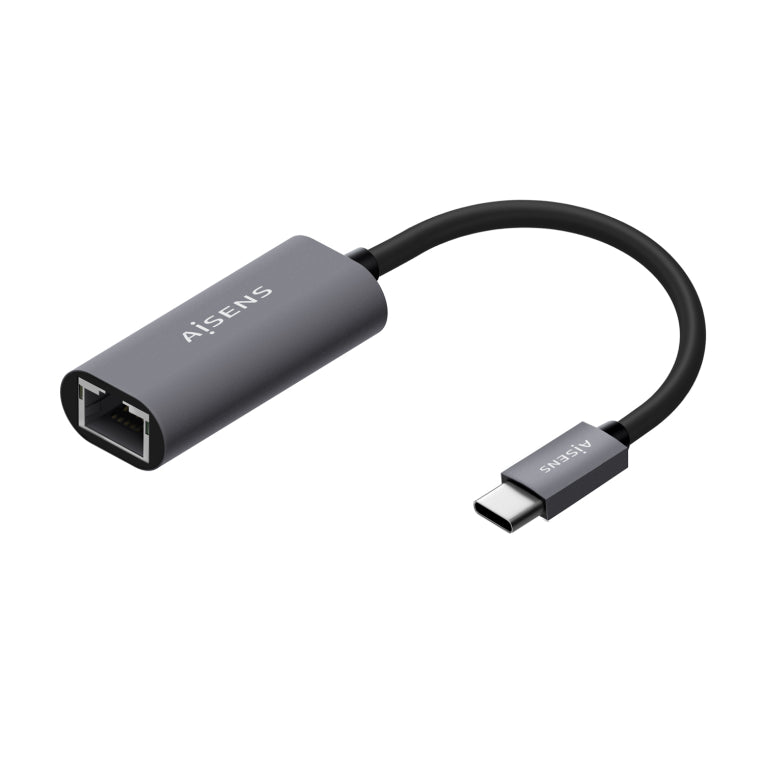 AISENS Conversor USB3.1 Gen1 USB-C A Ethernet Gigabit 10/100/1000 Mbps. Gris. 15cm