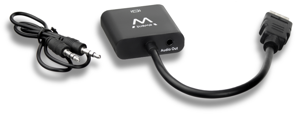 CABLE CONVERTIDOR EWENT HDMI MACHO - VGA HEMBRA CON AUDIO 0,15 METROS - detalle