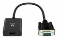 CABLE CONVERTIDOR EWENT VGA MACHO - HDMI HEMBRA CON AUDIO 0,20 METROS
