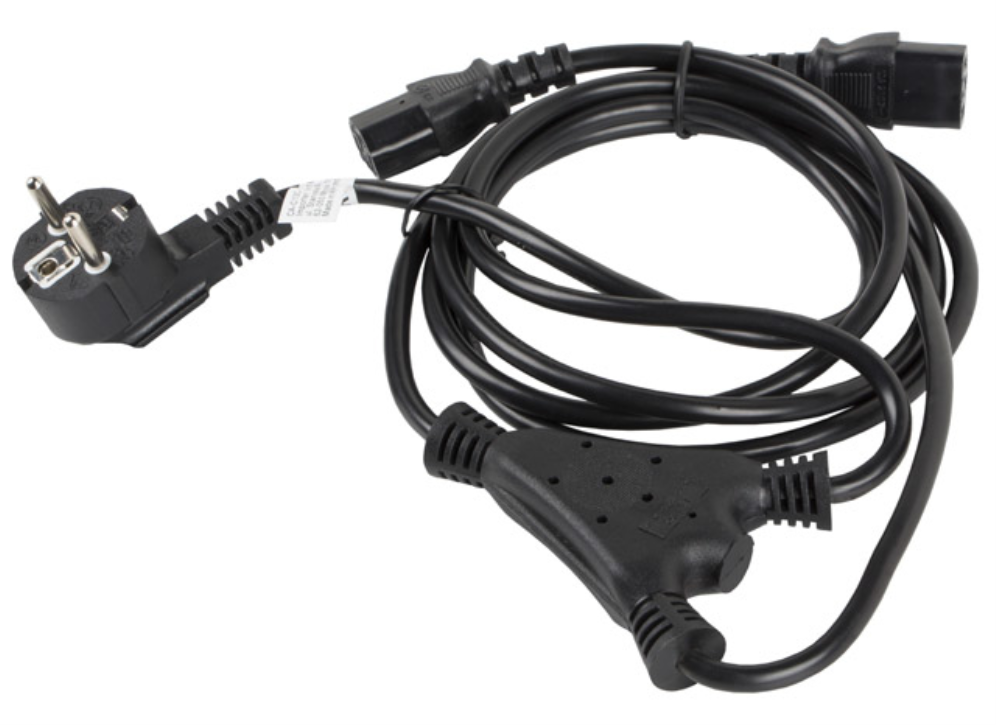 CABLE DE ALIMENTACION LANBERG SCHUKO CEE 7/7 A 2X IEC320 C13 2M - detalle