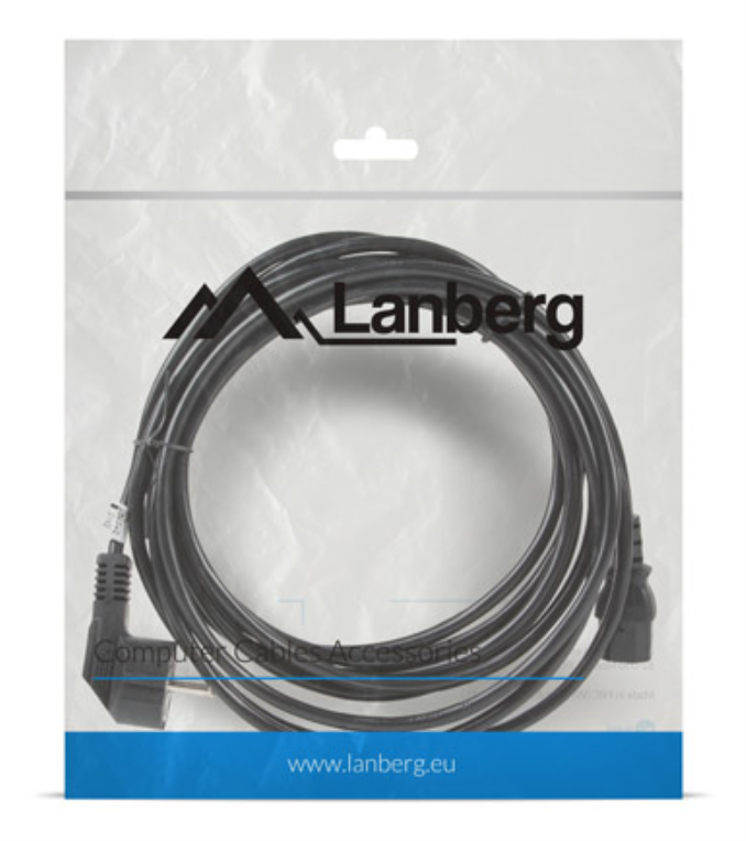 CABLE DE ALIMENTACION LANBERG SCHUKO CEE 7/7 A IEC320 C13 10M - detalle