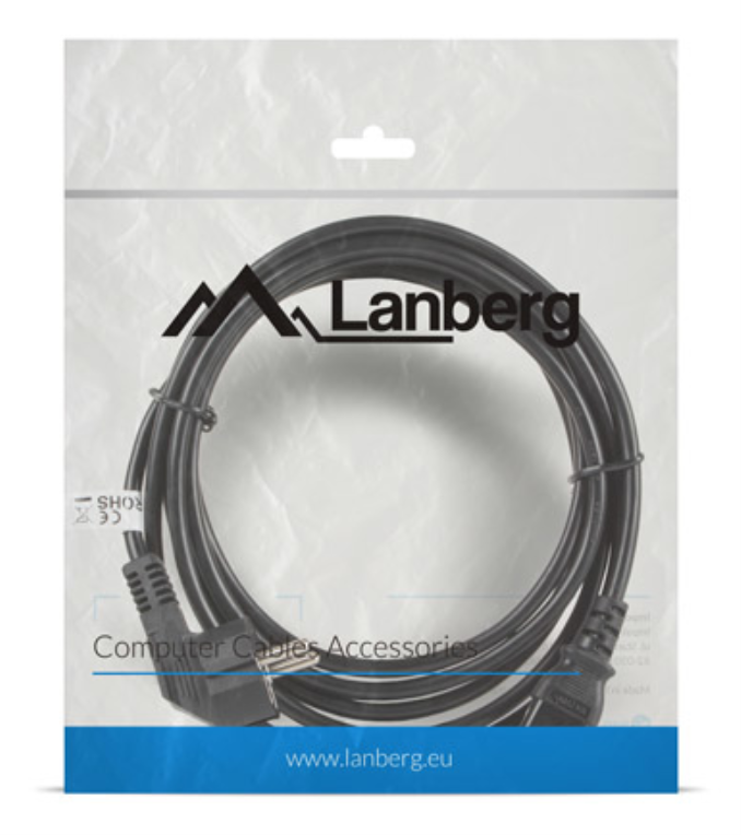 CABLE DE ALIMENTACION LANBERG SCHUKO CEE 7/7 A IEC320 C13 3M - detalle
