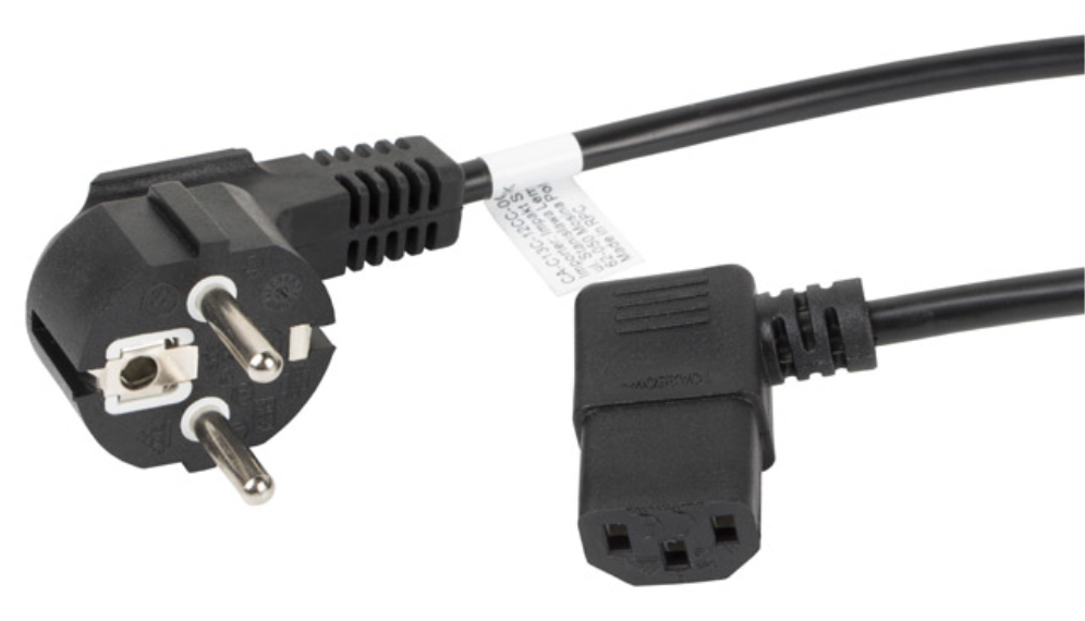 CABLE DE ALIMENTACION LANBERG SCHUKO CEE 7/7 A IEC320 C13 ACODADO 1.8M