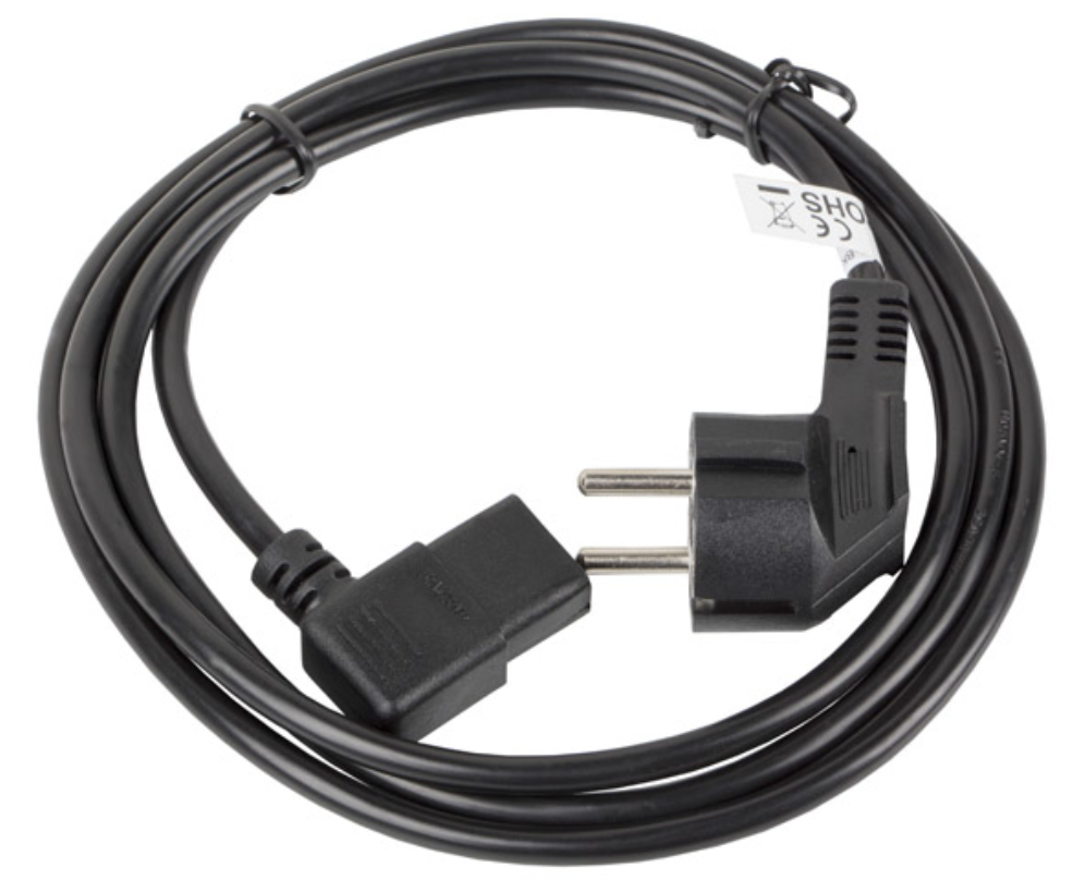 CABLE DE ALIMENTACION LANBERG SCHUKO CEE 7/7 A IEC320 C13 ACODADO 1.8M - detalle