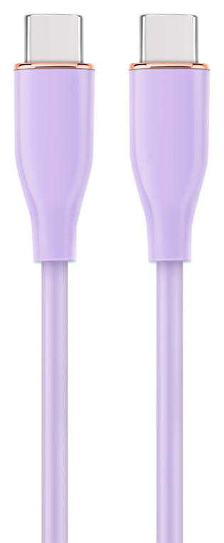 CABLE DE CARGA Y DATOS GEMBIRD (PD) TIPO-C SILICONA ALTA CALIDAD 1,5M MORADO
