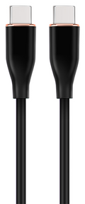 CABLE DE CARGA Y DATOS GEMBIRD (PD) TIPO-C SILICONA ALTA CALIDAD 1,5M NEGRO